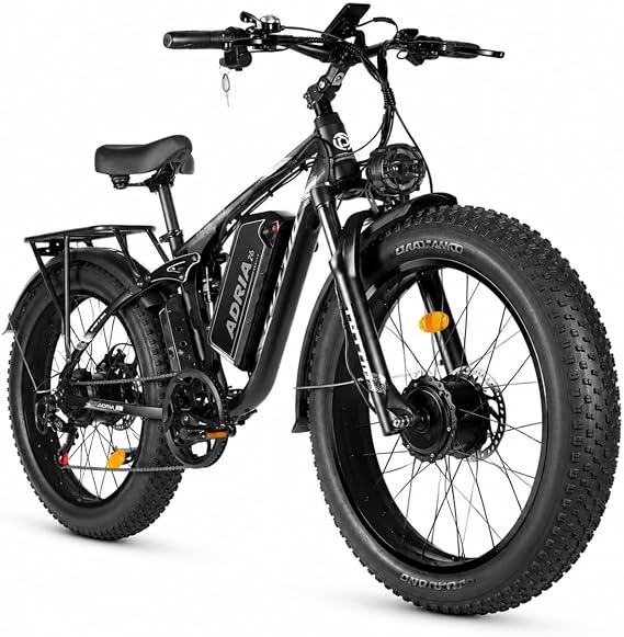Off-Road Ebikes for Adults, Dual Hub Motor 7-Speeds, 45 Slope Climbing