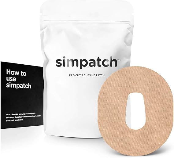 SIMPATCH Dexcom G6 Adhesive Patch (25-Pack) Waterproof Adhesive, CGM Patches (Beige)