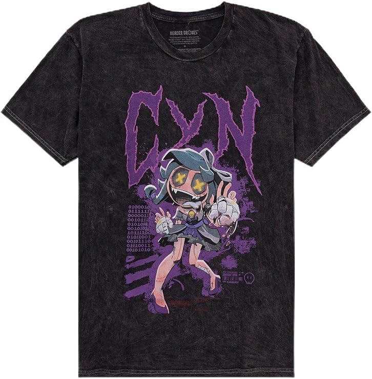 Hot Topic Murder Drones Cyn Mineral Wash T-Shirt Multi Large