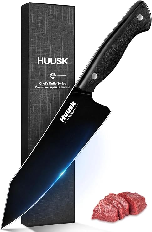 Huusk Japanese Chef Knife for Kitchen - 7" Kirisuke Knife, Men's Gifts
