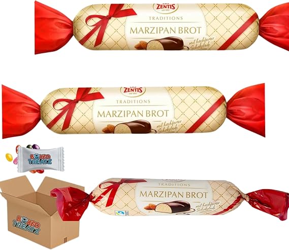Marzipan Bundle Zentis Chocolate Marzipan Bar 100g (3 Pack) – Rich Almond & Chocolate Delight Boxed Treatz