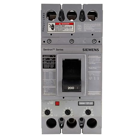 Siemens HFD63F250 Sentron Molded Case Circuit Breaker, HFD6, 3-Pole, 250A, 600V