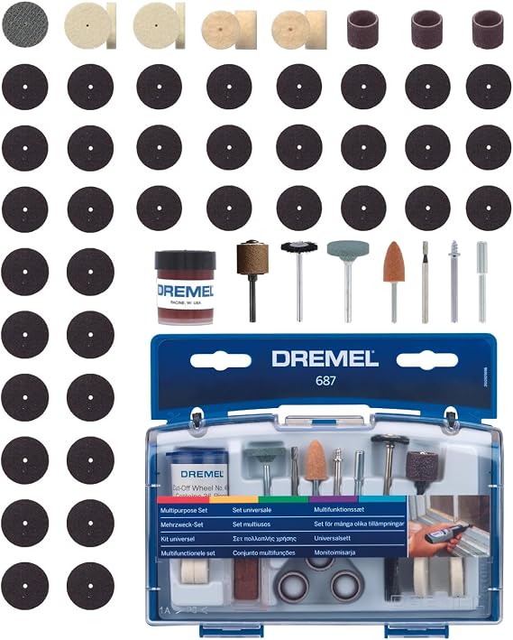 Dremel 687 Çok Amaçlı Aksesuar Seti, 52'li [Enerji Sınıfı A]