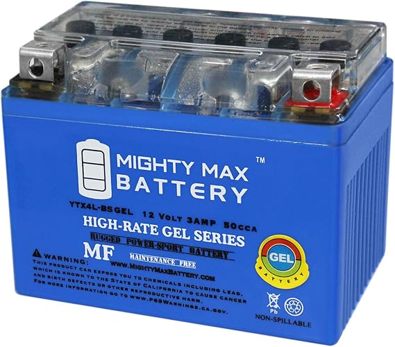 Mighty Max Battery YTX4L-BS GEL Replacement Battery for EverStart ES4LBS