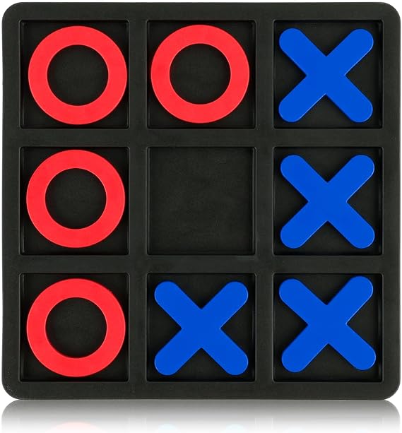 Tic Tac Toe Board Game,Tic Tac Toe Family Game, Classic Board Game, Classical Family Board Game,Children's Tic Tac Toe Game, Plastic tic tac Toe Game, Board Size 15 X 15 cm