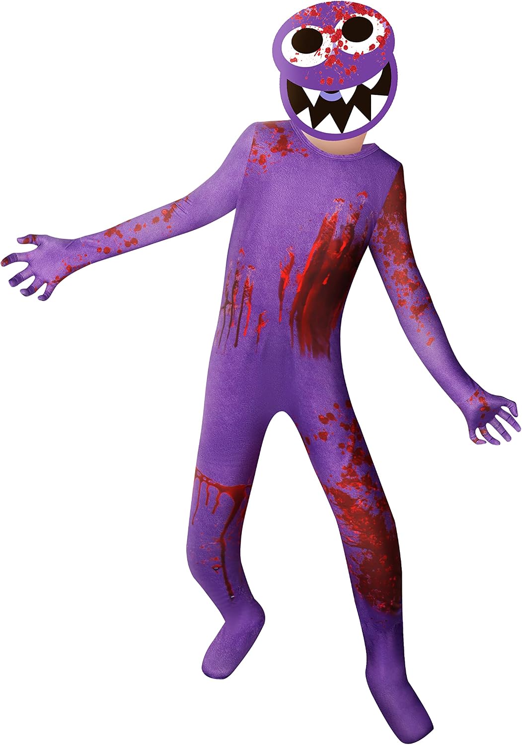 Rainbow Friends Costume for Kids Boys Orange Red Purple Monster Horror Game Halloween Cosplay Party Jumpsuit Dress Up