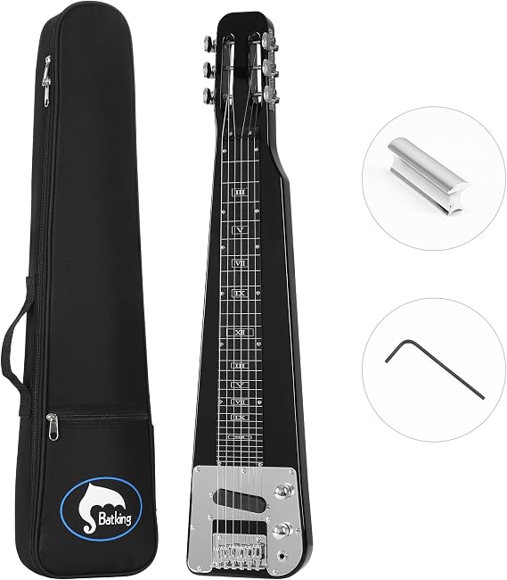 6 String Black Electric Lap Steel Guitar...