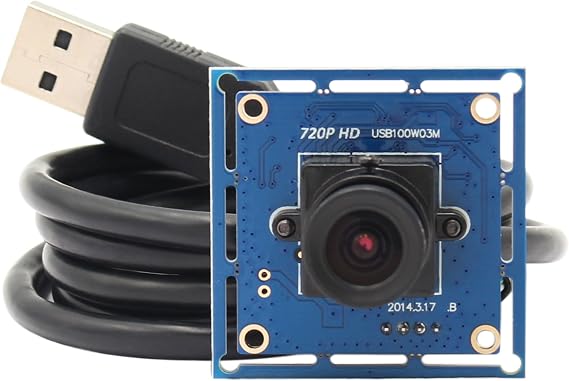 ELP HD USB Camera Module for Computer, 720P/30FPS UVC USB2.0 PC Camera