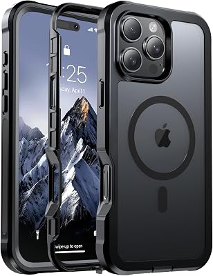 jaroco Magnetic for iPhone 14 Pro Max Case, [Compatible with MagSafe][Military Grade Drop Protection][Heavy Duty Protection][Non-Slip][Shockproof] 2-Layer Durable Bumper Phone Case 6.7''-Army Green