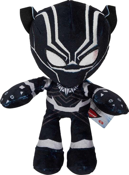 Marvel Plush Character Figure, 8-inch Black Panther Super Hero Soft Doll In Fun-To-Touch Fabrics, Collectible Gift For Kids & Fans Ages 3 Years Old & Up