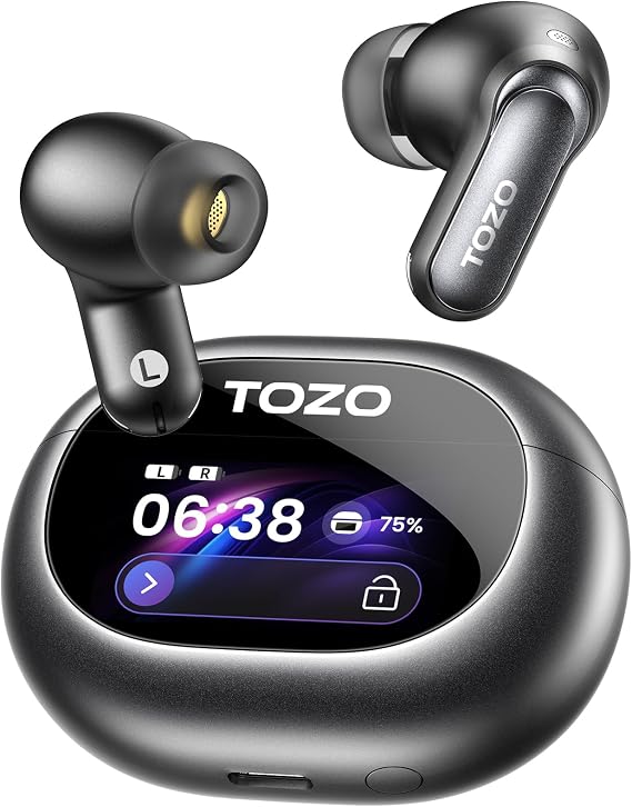 TOZO NC20 Pro Bluetooth Kopfhörer Kabellos In Ear ANC mit Smart Touchscreen