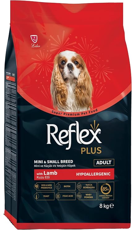 Reflex Plus Kuzu Etli ve Pririnçli Yetişkin Küçük Irk Köpek Maması - 8 KG