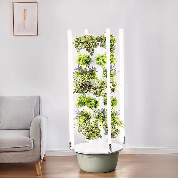 Hydroponics Tower with LED Grow Light,hydroponics growing system,hydroponic growing kits & systems,with Hydrating Pump, Adapter, Net Pots,for Herbs, Fruits and Vegetables. ( Size : Seven floors )