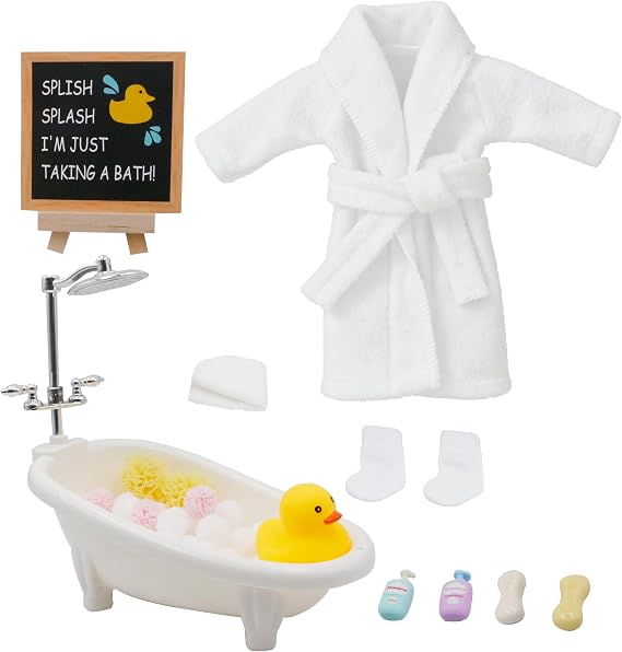 Christmas Elf Accessories Kit, Over 10Pcs Holiday Elf Bath Clothes Sets