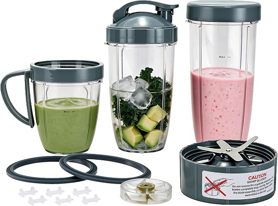 Blender Extractor Blade and Cups for Nutribullet 600w and 900w Series 14PCS
