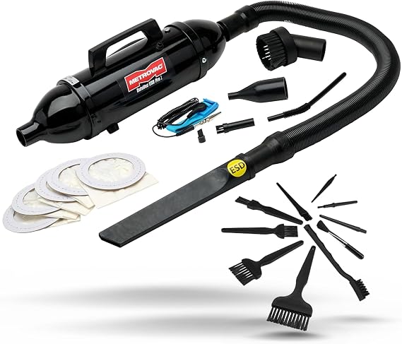 METROVAC DataVac ESD Safe Pro Series MDV-1ESD Bundle with ESD Cleaning Kit - Set of 10 Brushes