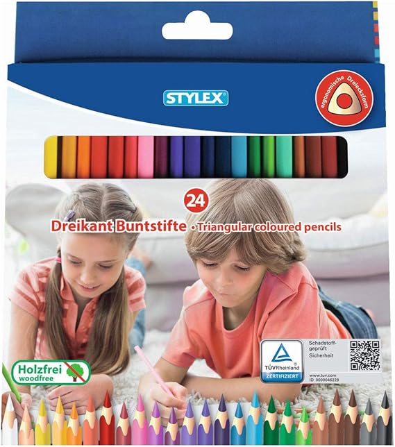 Stylex Triangle Colouring Pencil (24-Piece)