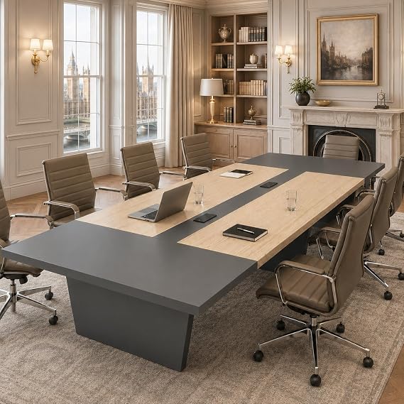118"/300CM Conference Table Meeting Table with Built-in Outlets