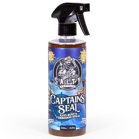 Salty Captain Seal Lanolin Spray 16.9oz Marine Grade Anti-Corrosion | Rust Prevention Spray Corrosion Inhibitor for Metal & Electrical Components Protects Boat Engines, Trailers & Machinery