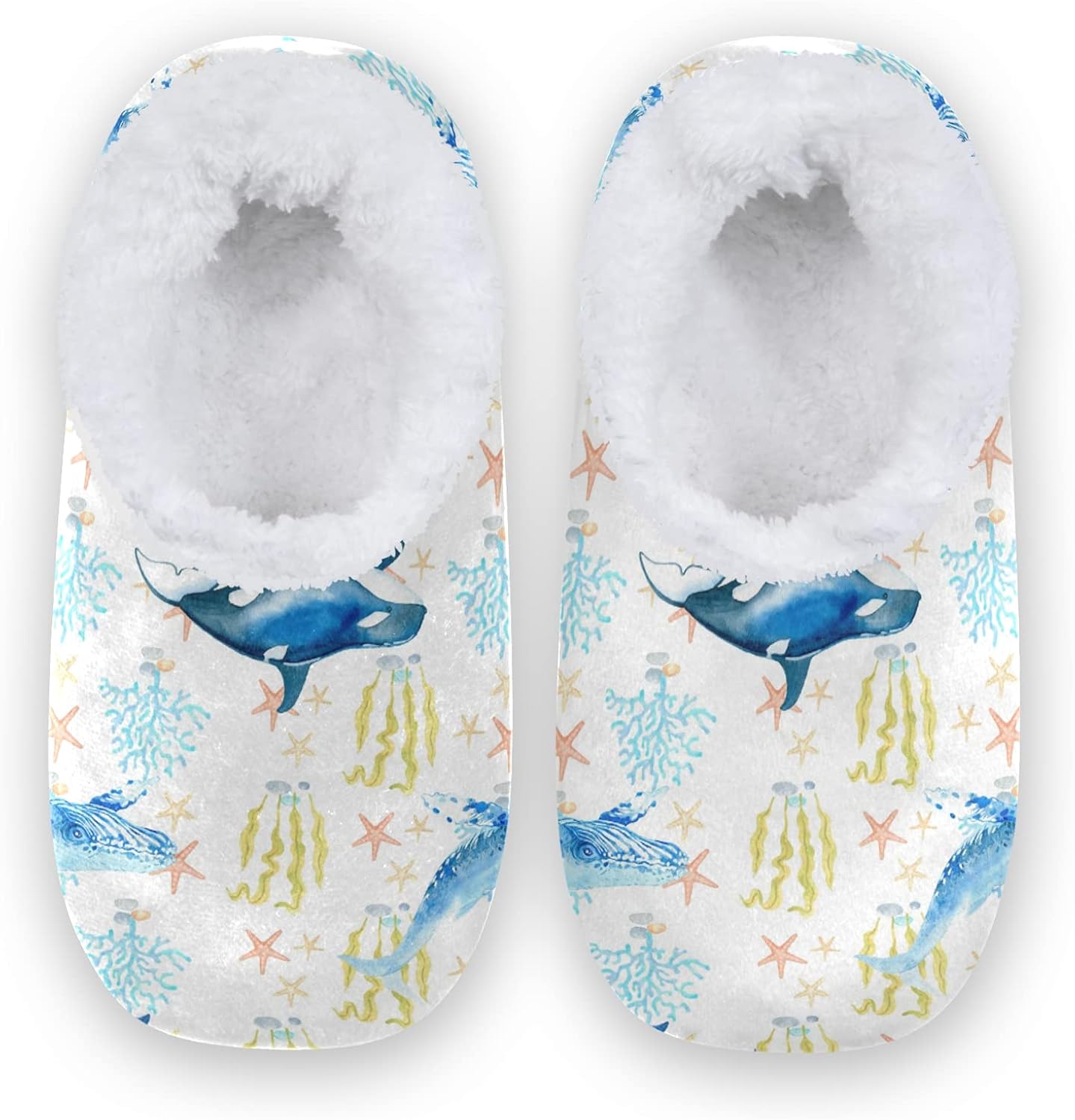 Woman's Slipper Dolphin Killer Whale Men's House Slippers Shark Hand Painted Non Slip Spa Slippers Memory Foam Slippers M Indoor Outdoor Home Shoes