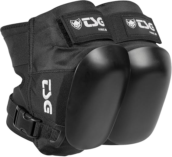 TSG Knee Pads Force III Kneepads - Skateboard, Hardshell, EVA Foam, Protective Gear, Crash Protection, Replaceable PE Cap, Tear Resistant Nylon, Certified, Open Back, Adults, Swiss Design