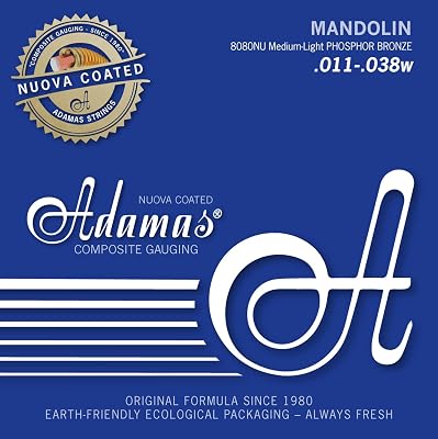 Adamas Strings for Mandolin Nuova Coated solid Med.-Light .011 8080NU brass ball-end
