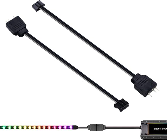 EZDIY-FAB LED Port Adapter fo rEZDIY-FAB HUB-X, Compatible with 3 Pin ARGB Devices