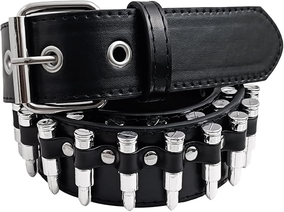 Studded Belt Bullet Rivets Belt Y2k Secene Costume Women Men Goth Belts