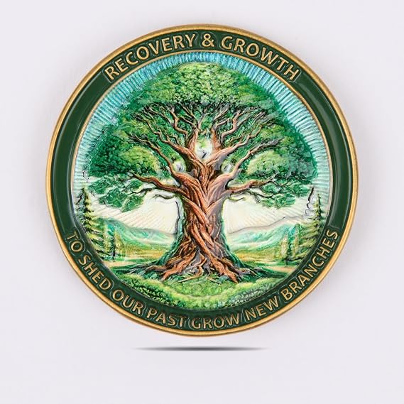 Tree of Life Commemorative Coin Christian Inspirational Metal Medallion- Suitable for Gift or Collection
