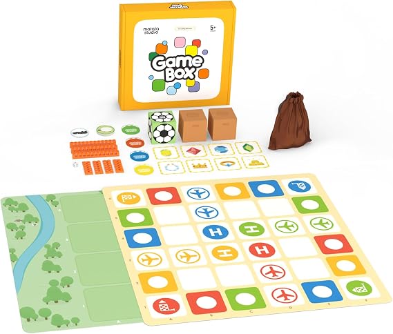 Game Box, 5 Programming Board Games for Coding Set Kids 4-10