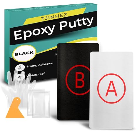Black Epoxy Putty 14oz High Strength Filler Metal Wood Tile Ceramic