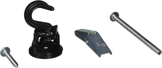 Panacea 86131 Swivel Ceiling Hook, Black