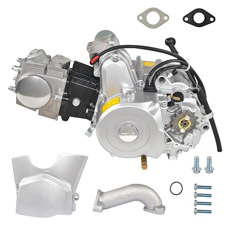 110CC 4 Stroke Engine Motor,2-Valve Single Cylinder Manual Transmission,Electric Start for ATV Motorcycle Dirt Bike Go Karts.Air Cooled System (Fits 50cc-110cc) (110CC-4-Stroke-Engine)