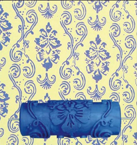 Psivika 5" Art Roller DIY Patterned Paint Roller Wall Painting Pattern Roller Decorative Texture Roller Rubber Roller (5GT025)