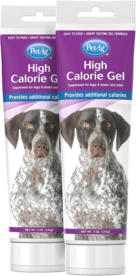 PetAg High Calorie Gel Supplement for Dogs - 5 oz, Pack of 2 - Chicken Flavor - Provides Extra Calories for Dogs 8 Weeks and Older - Easy to Digest