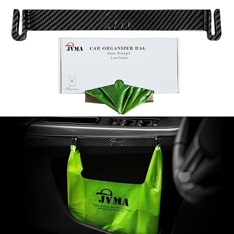 JVMA Car Garbage Can Auto Trash Hanging Bags 50 and Hook Accessories