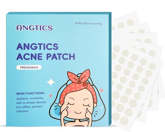 ANGTICS 192 Count Pimple Patches 2 Sizes Invisible Hydrocolloid Patches