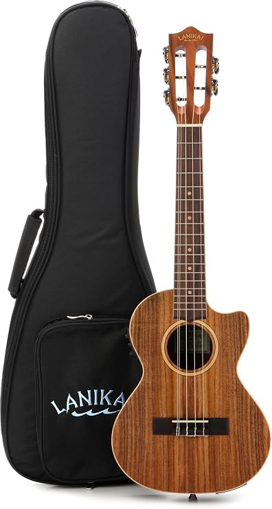 Lanikai, 5-String Ukulele, Black,Chrome,Clear (ACST-5CET)