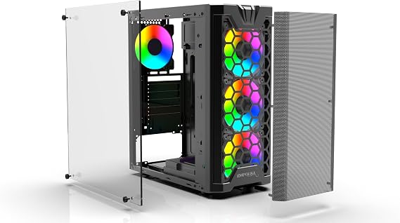 INCA EMPOUSA PREMIUM COMPUTER CASE EMG-15XB 1x 120/140mm fan yuvası Üst PSU: 2x 120 mm fan yuvası Sac kalınlığı: 0,8 mm Anakart desteği: ATX, Micro-ATX, Mini-ITX Kasa 1x USB3.0 | 2x USB2.0