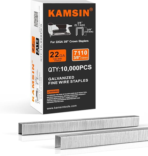 7110 71 Series 22 Gauge Galvanized Upholstery Staples 10,000 Per Box