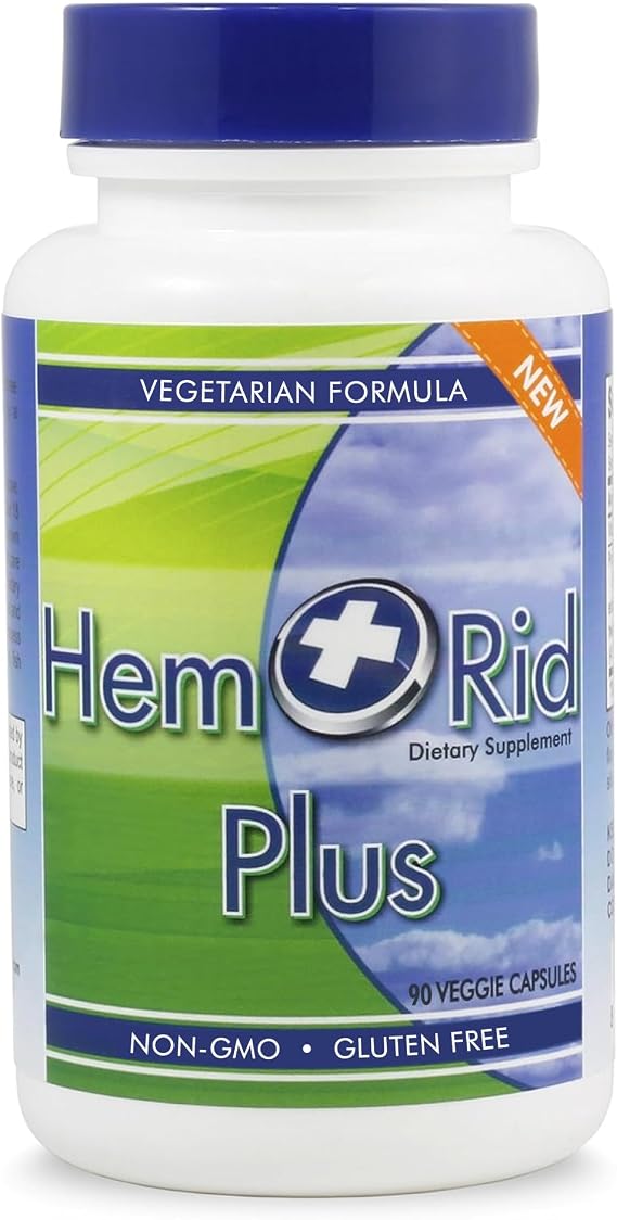 HemRid Plus Advanced Herbal Comfort Formula - 45 Veggie Capsules for Enhanced Comfort & Wellness, Featuring Horse Chestnut, Witch Hazel & More