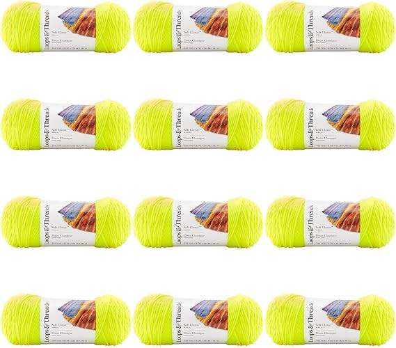 MICHAELS Bulk 12 Pack: Soft ClassicTM Neon Yarn by Loops & Threads