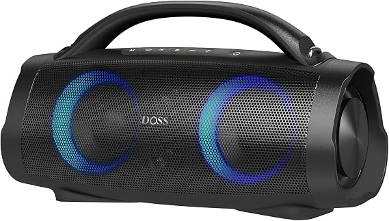 DOSS Extreme Boom Pro Bluetooth Speaker, Wireless, 100W, Loud Volume, 20 Hours Playtime, IPX6 Waterproof, Portable Bluetooth, Enhanced Bass, Passive Radiator, USB-C Charging, Connects to Multiple