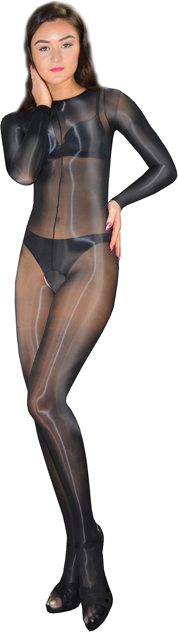 Pearl & Poseidon Miranda - Glossy Long Sleeve Body Stocking