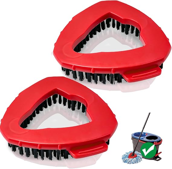 Spin Mop Scrub Brush Head, 2 PCS Mop Scrubber Head for Kitchen Bathroom and Various Hard Surfaces