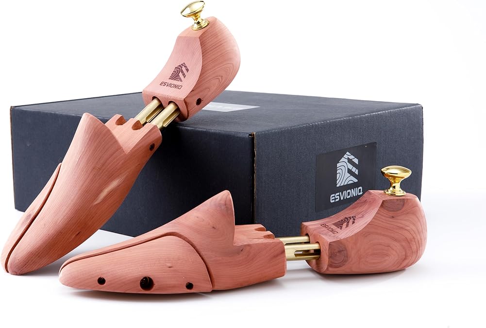 Cedar Wood Shoe Tree with Double Tubes Sizes 3-50 Red Cedar Wood for Men and Women