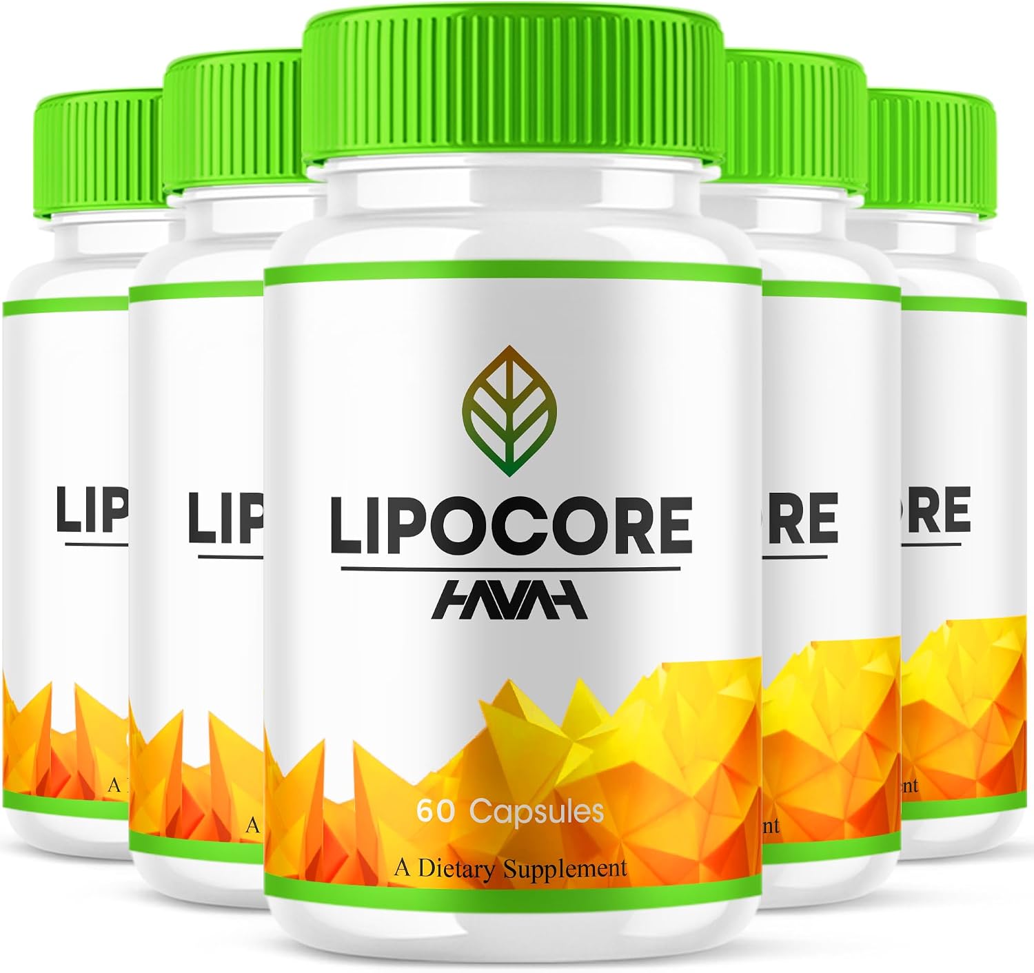 5 Pack Lipocore Advanced Formula Lipo core Pills, Lipocore Maximum Strength Health & Wellness Support Supplement Formula, Lipocore Premium Health Management Support Formula 300 Capsules