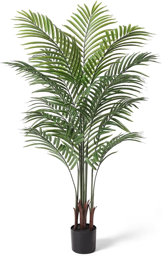 CROSOFMI 5FT Artificial Areca Palm Tree, 13 Leaves, 1 Pack