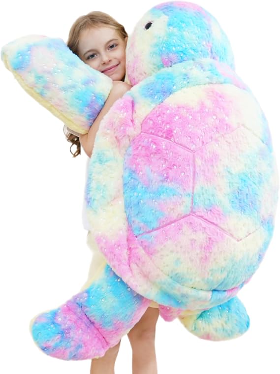 Giant Sea Turtle Stuffed Animal, Giant Turtle Plush Pillow for Kids