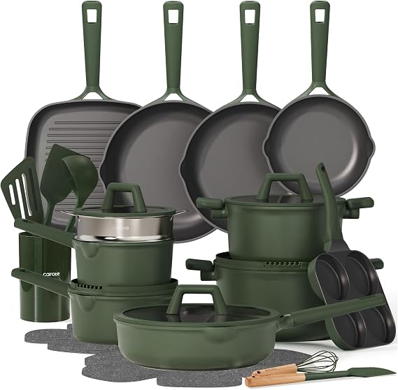 CAROTE 31pcs Pots and Pans Set, Nonstick Cookware Set